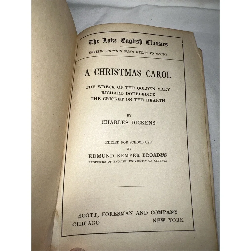 1906 Lake English Classics-A Christmas Carol Plus More BY Charles Dickens HBK